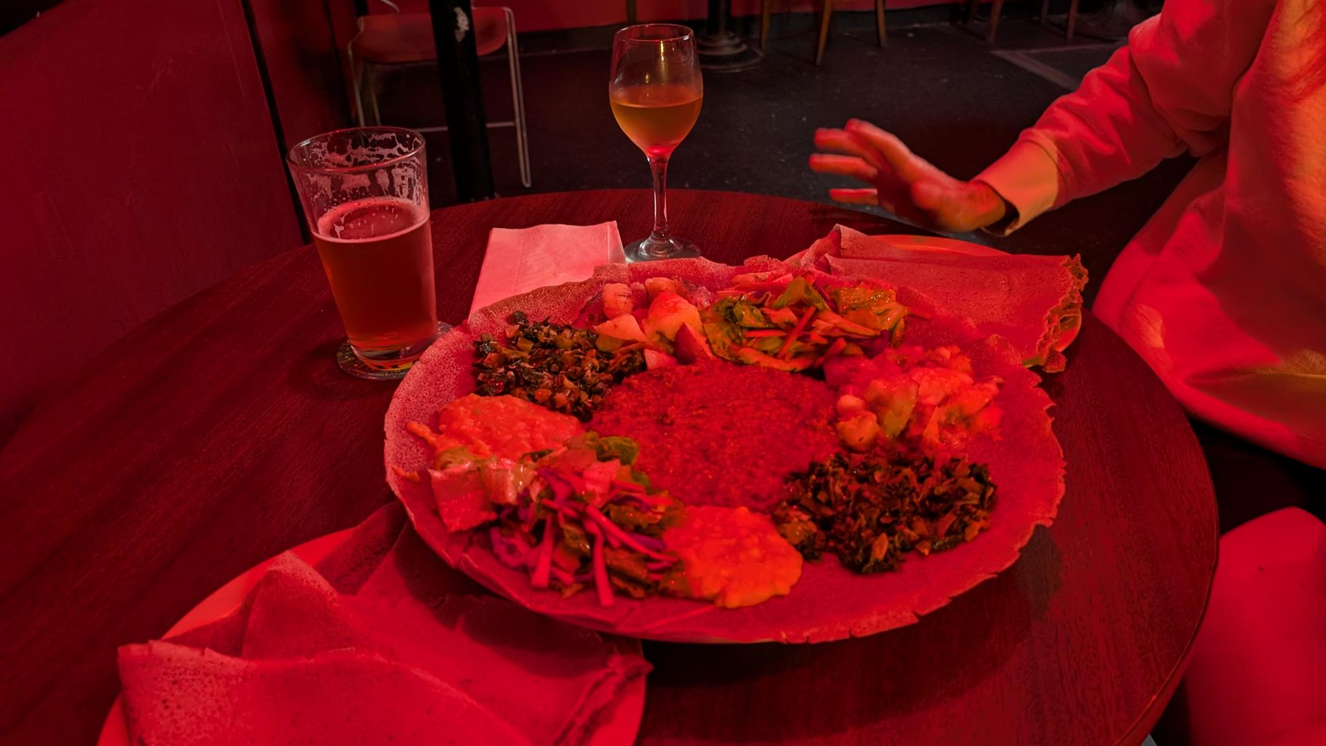 Vegan Ethiopian food at Club Waziema in Nopa, San Francisco Bay Area