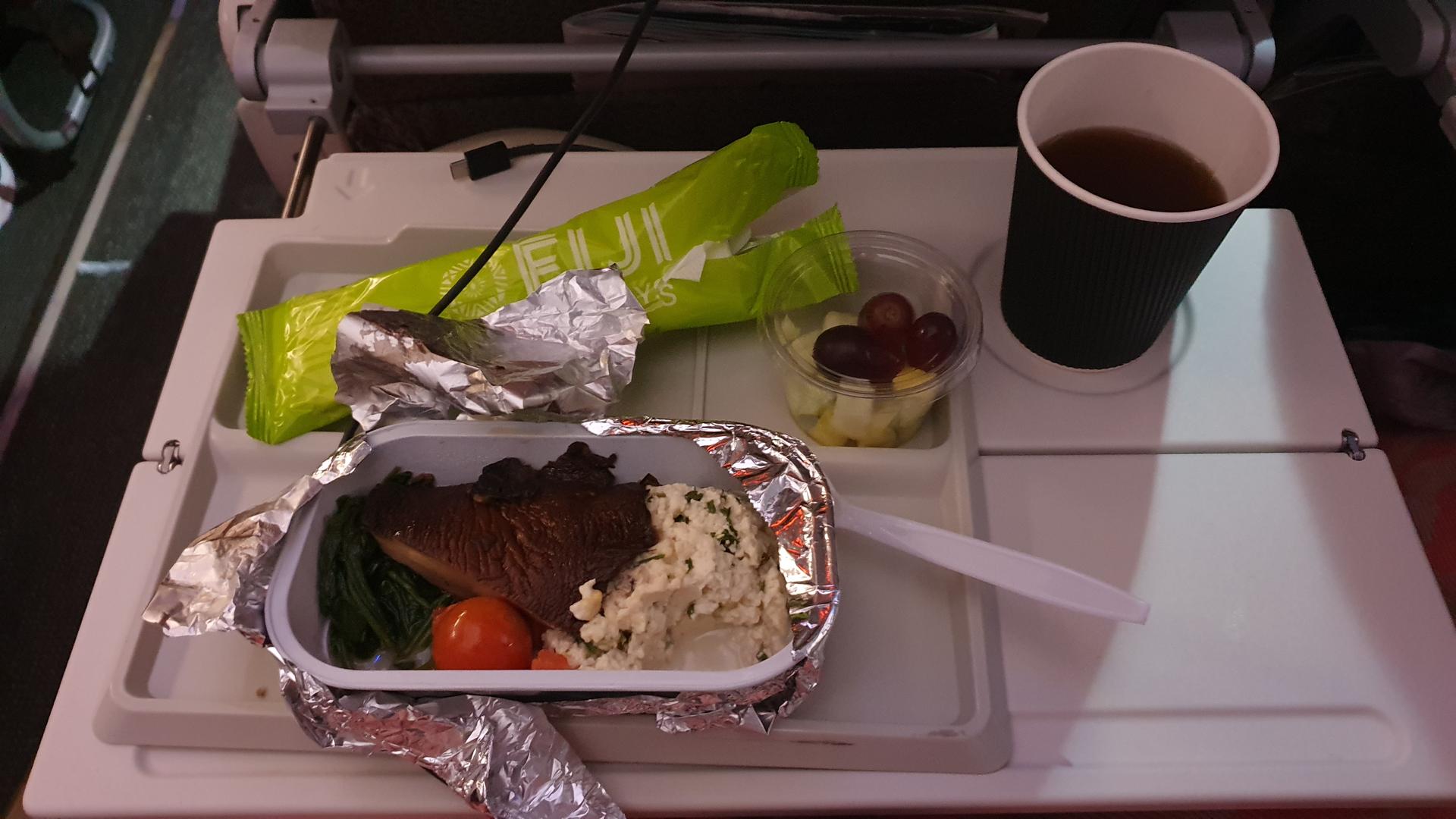 Vegan American food at Fiji Airways in None, San Francisco Bay Area