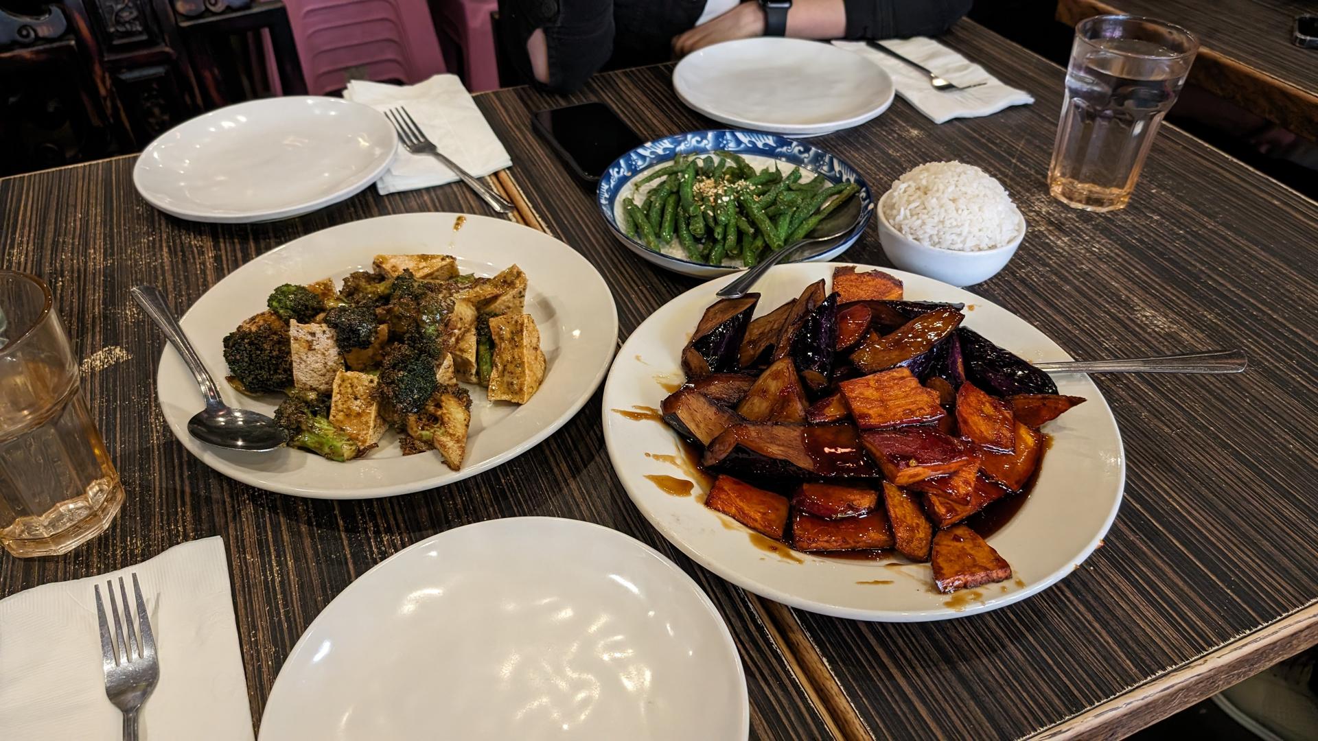 Vegan Chinese food at House of Nanking in Chinatown, San Francisco Bay Area