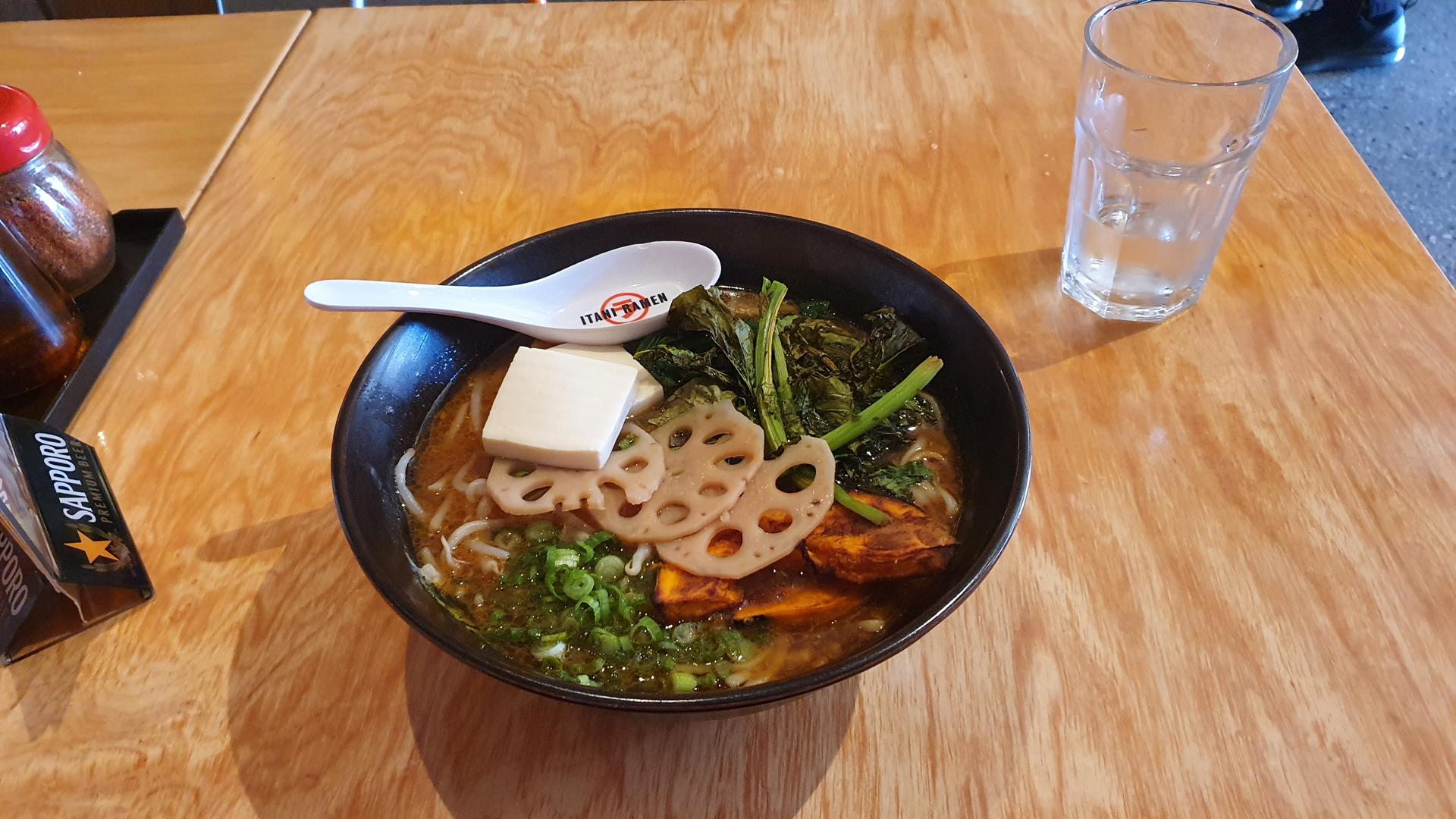 Vegan Japanese food at Itani Ramen in Downtown Oakland, San Francisco Bay Area