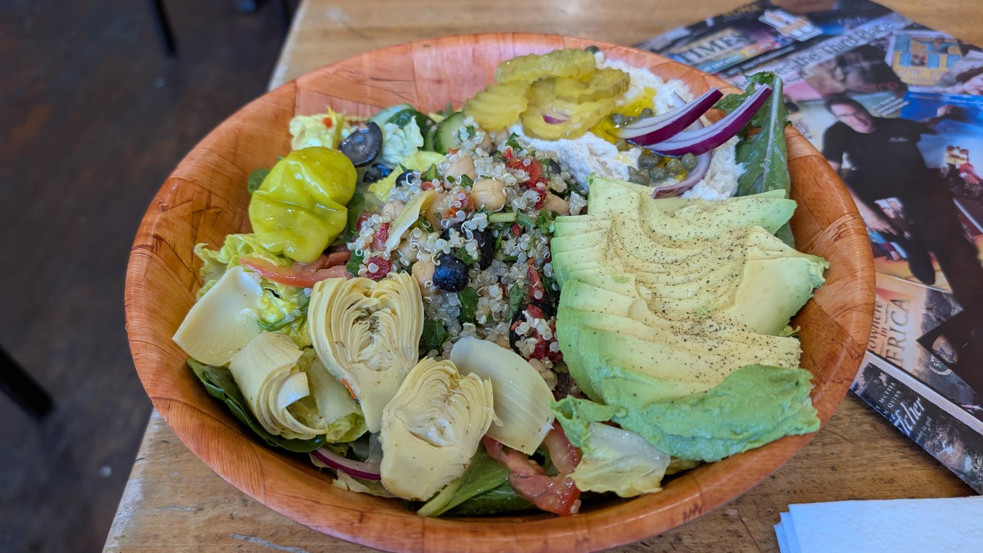 Vegan American food at Java Supreme in Mission District, San Francisco Bay Area