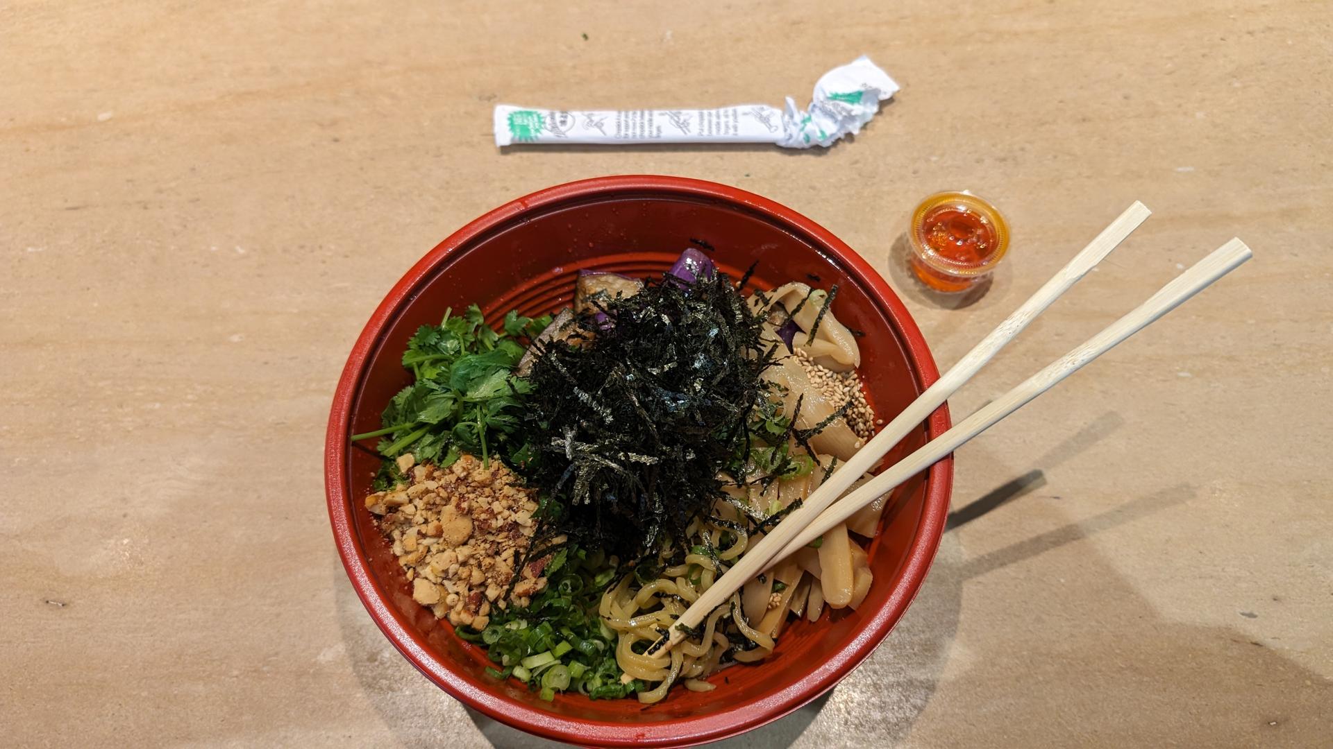 Vegan Japanese food at Jikasei MENSHO in Soma, San Francisco Bay Area