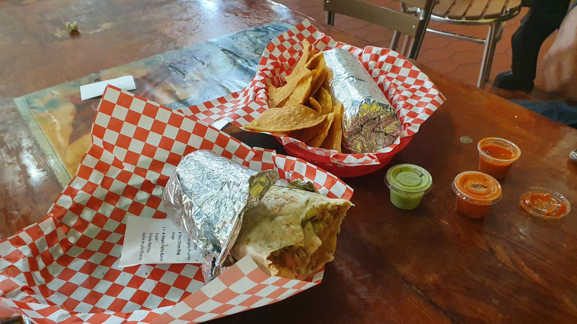 Vegan Mexican food at La Cumbre Taqueria SF in Mission District, San Francisco Bay Area