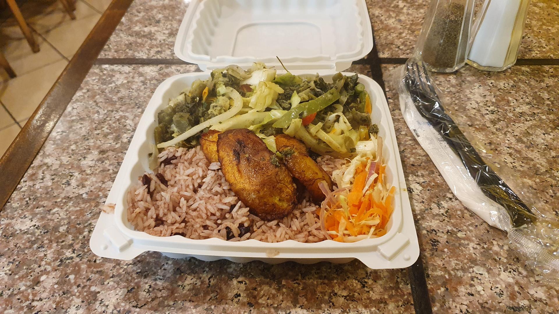 Vegan Jamaican food at Minto's Jamaican Restaurant & Bar in Downtown Oakland, San Francisco Bay Area