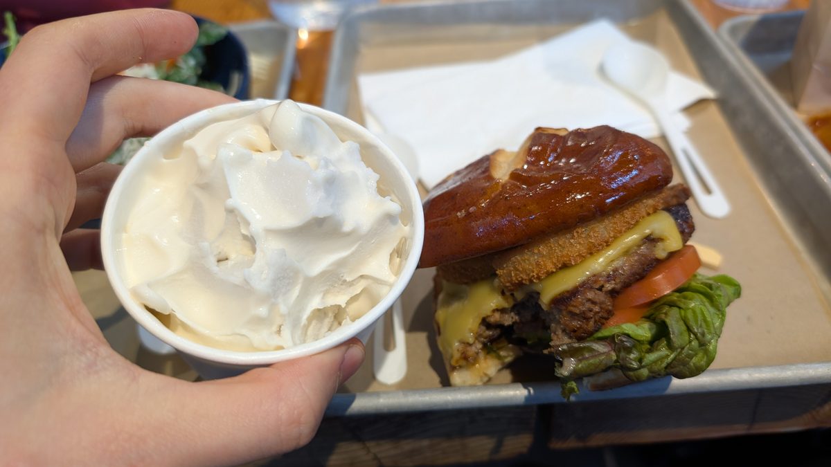 Vegan American food at Next Level Burger in Potrero Hill, San Francisco Bay Area featuring Maverick Burger, soy soft serve