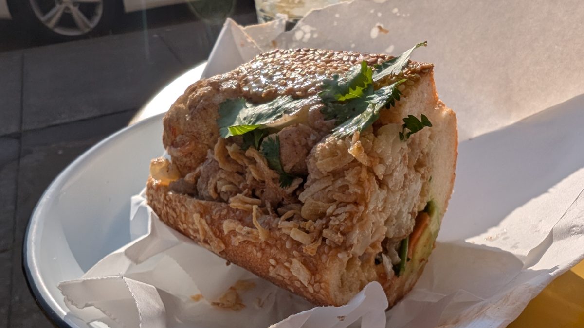 Vegan American food at Palm City in Outer Sunset, San Francisco Bay Area featuring roasted cauliflower hoagie