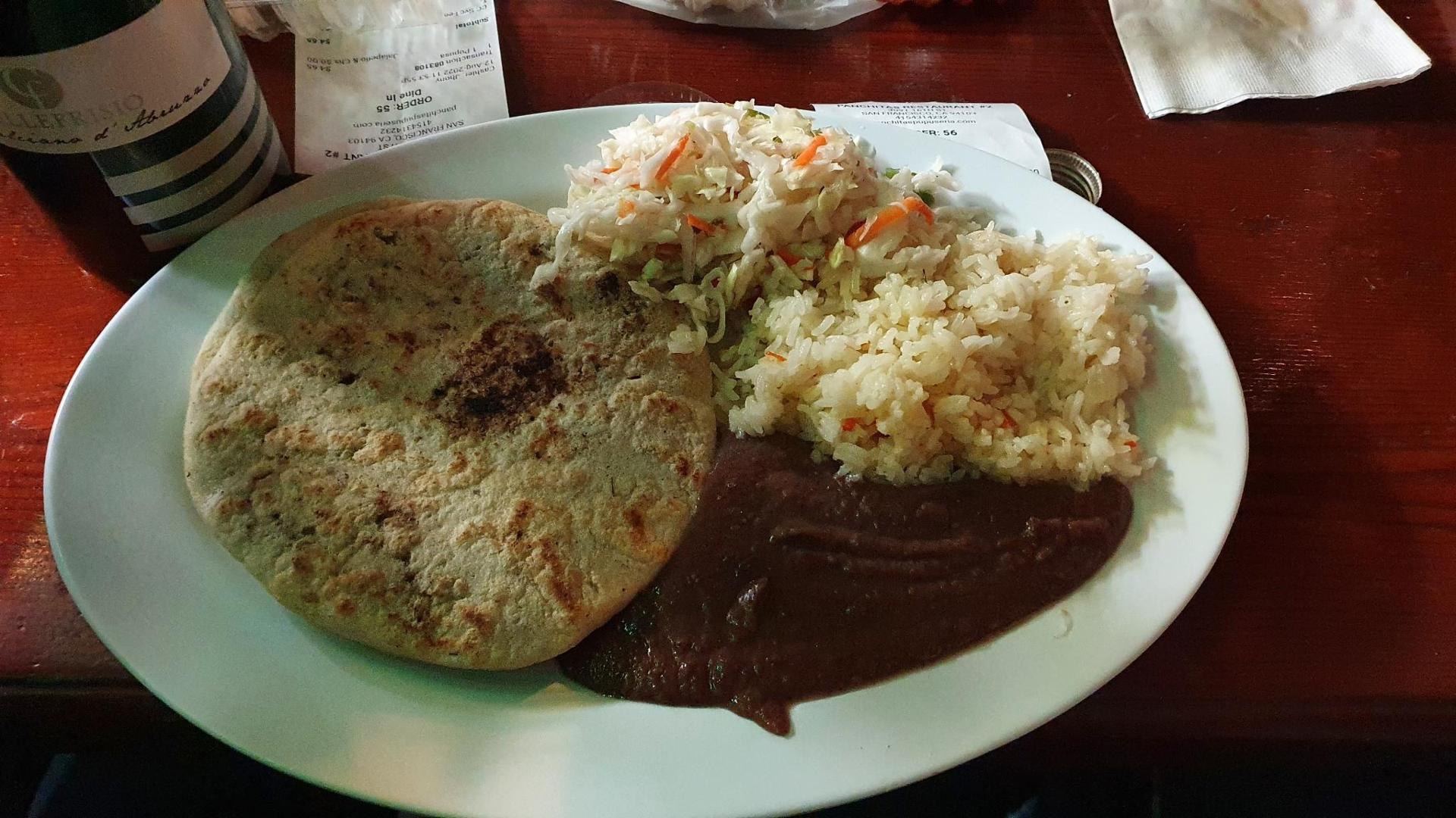 Vegan Salvadorian food at Panchitas Restaurant #2 in Mission District, San Francisco Bay Area