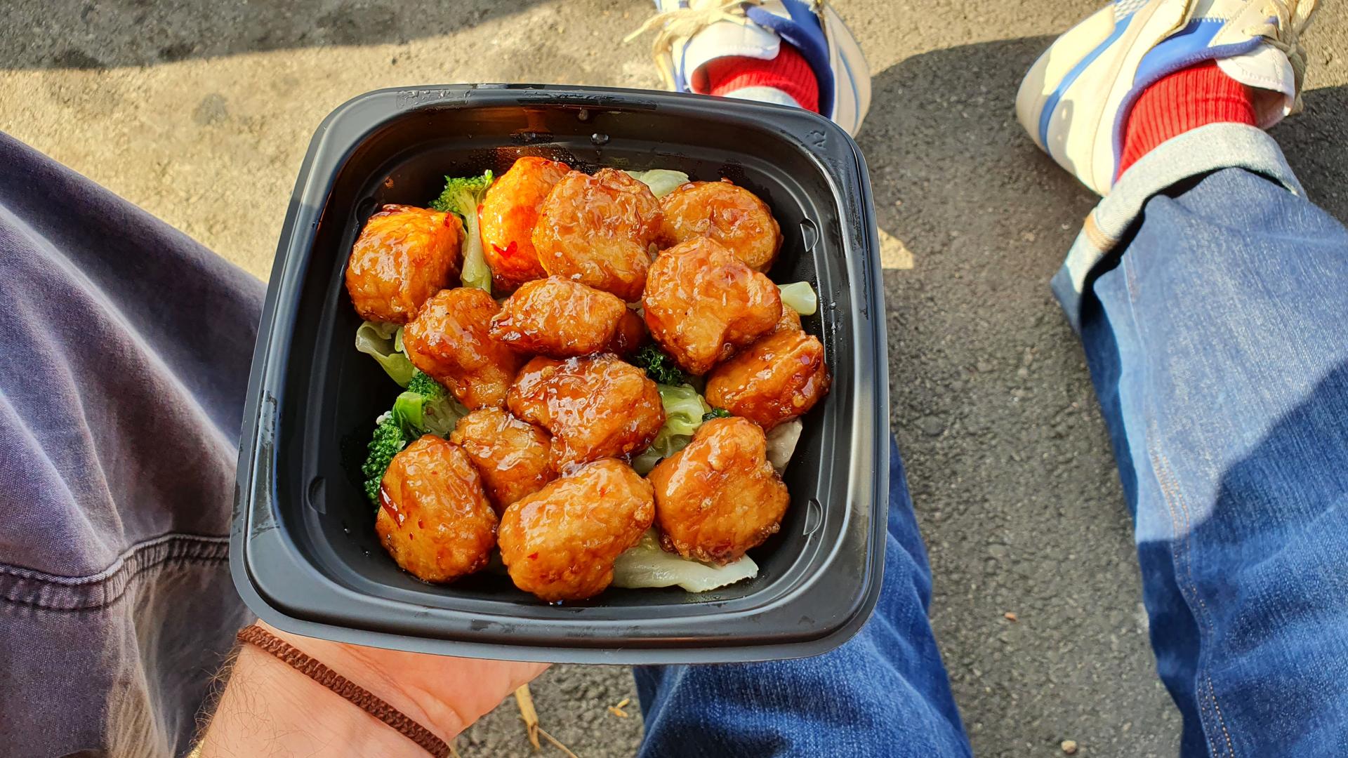 Vegan American food at Panda Express in Richmond, San Francisco Bay Area